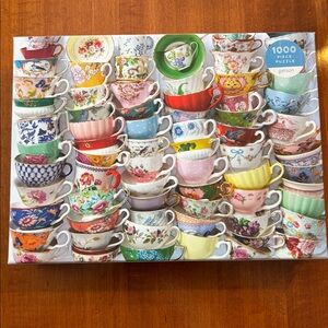 🍀3 for $25🍀 Galison Quality 1000 Piece Puzzle "Teacups”